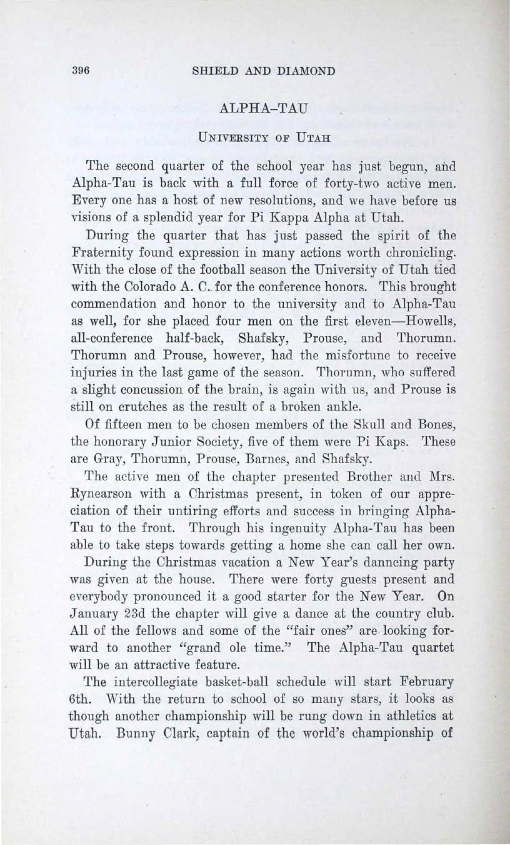 Alpha-Tau, February 1920